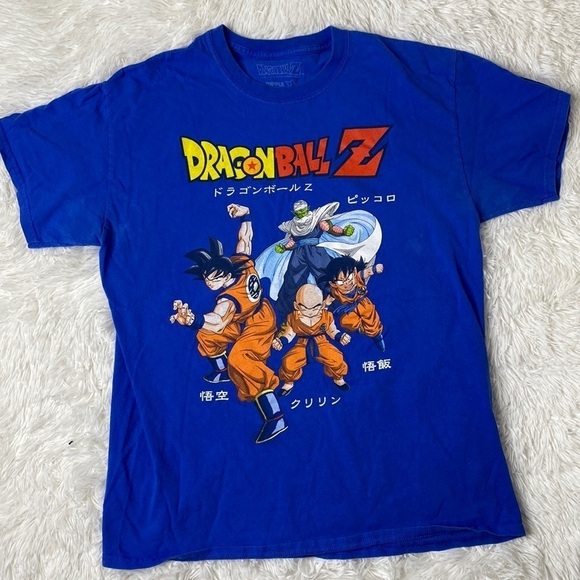 2005 Vintage DragonBall Z cobalt blue anime graphic tee - Picture 1 of 4